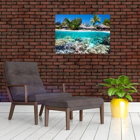 Tablou cu plaja pe insulă tropicală (70x50 cm)
