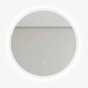 Oglindă LED Rotundă (Diametru 50 cm), 3 Moduri Iluminare (Lumină Rece, Naturală, Caldă), Intensitate Reglabilă, Ramă Luminosă, Control Tactil (Touch)
