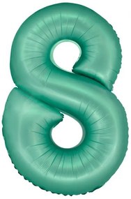 Numere Mint Mat Balon din folie mintă cu numărul 8, 76 cm