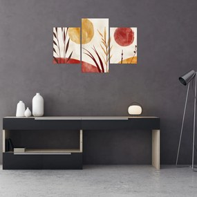 Tablou - Plante și cercuri (90x60 cm)
