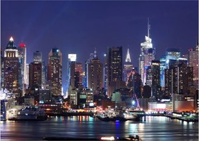 Tablou - Zgârie-nori din New York iluminate (70x50 cm)