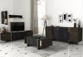 Mobilier living Vivaldi (Negru + Auriu). 1073515