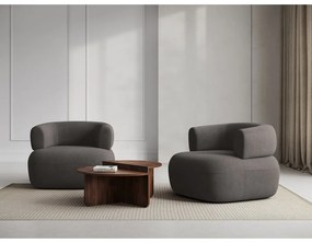 Fotoliu gri cu tapițerie din stofă bouclé Jenny – Micadoni Home