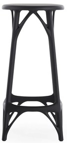 Scaun pentru bar A.I. STOOL LIGHT, î. 65 cm, negru - Kartell
