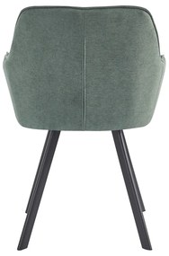 Scaun de design, Velvet verde negru, PETIN