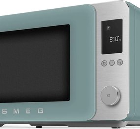 Cuptor cu microunde combinat cu aer cald SMEG Collezione MOC02EGMEU, 900 W, 27 l, 25 de programe, închidere lină, setări personalizate, verde