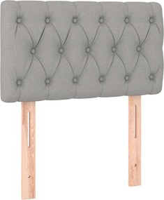 vidaXL Tăblie de pat, gri deschis, 80x7x78/88 cm, textil