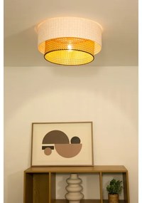 Plafonieră NATIA, 1 x E27, 60 W, 230 V, Ø 45 cm, alb/maro