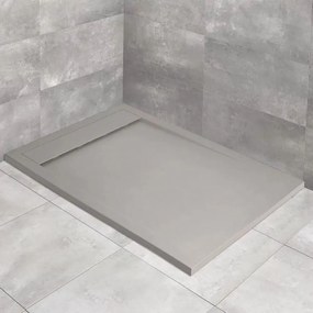 Cadita dus compozit dreptunghiulara Radaway Teos F 180x100 cm gri-cemento