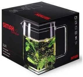 Ceainic din sticlă cu filtru din oțelinoxidabil Simax From, 1,3 l