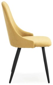 Scaune de dining galbene 4 buc. Mani – Marckeric
