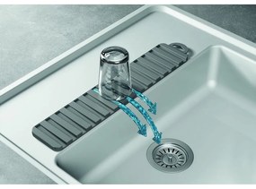 Scurgător de vase gri din plastic 42x8 cm Gravity – Metaltex