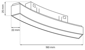 Corp de iluminat LED pentru sistem de șină MAGNETIC TRACK LED/10W/48V 3000K negru