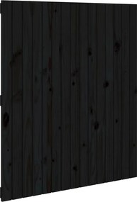 vidaXL Tăblie de pat pentru perete, negru 95,5x3x110 cm lemn masiv pin