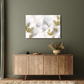 Tablou - 3D cercuri cu flori (90x60 cm)