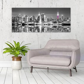 Tablou - New York și zgârie-norii mov (120x50 cm)