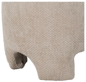 Taburet bej cu tapițerie din chenille – Ixia