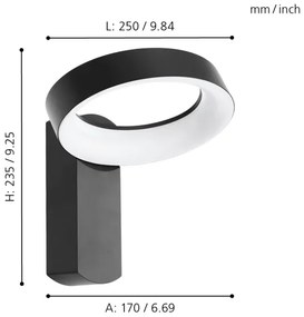 Eglo 97307 - LED Aplica perete exterior PERNATE LED/11W/230V