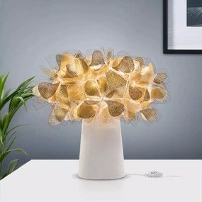 Veioza design unicat realizata manual Clizia Mama Non Mama Gold/ White
