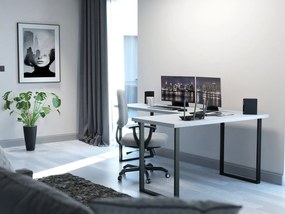 Masă PC de colț Vintid (Alb + Negru). 1054975