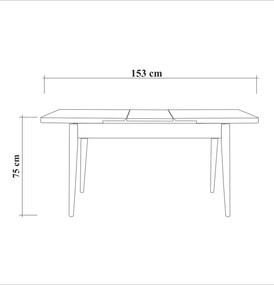 Masă de luat masa Oliver Open Barok Black