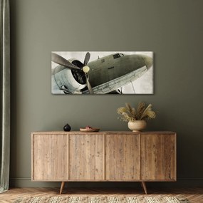 Tablou - Avion vechi cu elice (120x50 cm)
