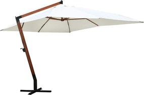 vidaXL Umbrelă de soare suspendată 300 x 400 cm, alb