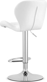 OFERTA Scaun de bar din piele ecologica WEST, alb, calitate II