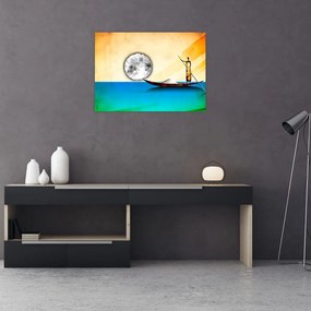 Tablou pe sticlă - Pictură străveche (70x50 cm)
