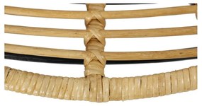 Set 2 scaune din ratan Carla și masă neagră Strong - Bonami Essentials