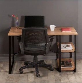 Birou cu rafturi metal Colbin Homs, 120x70x60 cm