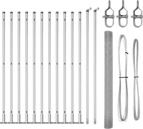vidaXL Stâlp de gard. Argintiu 25 x 1,4 m (rulou de 19 x 19 mm) Oțel