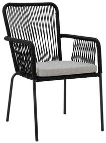 Scaune de dining negre 2 buc. Santino – Bloomingville