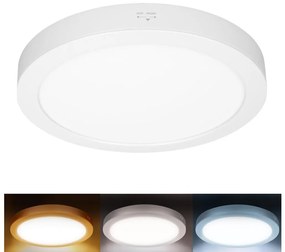 Solight WD244-W - Panou LED 2 în 1 24W/230V 3000/4000/6000K Ø 30 cm IP54 alb