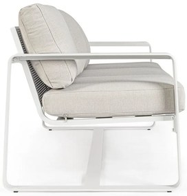 Canapea de grădină albă din aluminiu Merrigan – Bizzotto