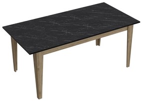 Masă sufragerie Lorenzo (pentru 8 persoane) (Nuc + Negru) . 1102295