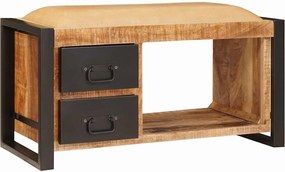 vidaXL Bancă cu spațiu de depozitare Maro Lemn masiv de mango