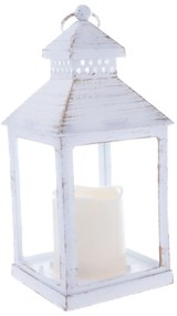 Felinar cu lumânare LED Vintage, 10 x 20 x 10 cm,alb cald, plastic