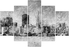 Tablou - Oraș de artă de cafea (150x105 cm)
