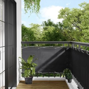 vidaXL Paravan de balcon, antracit, 75x700 cm, 100% poliester oxford