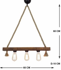 Lustră pe cablu KUTUK 3xE27/40W/230V