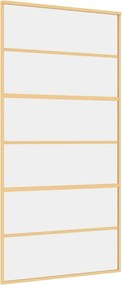 vidaXL Ușă glisantă, auriu, 102,5x205 cm, sticlă ESG mată și aluminiu