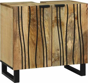 vidaXL Dulap pentru Chiuveta de Baie cu raft Maro 62 x 33 x 58 cm