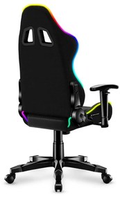 Scaun gaming pentru copii Rover 6 (negru + multicolor) (cu iluminat LED). 1087549