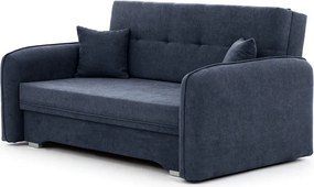 Canapea albastru-închis extensibilă/cu spațiu de depozitare cu tapițerie din chenille 155 cm Laine – ELTAP