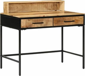 vidaXL Masă de consolă cu sertar cu depozitare Maro 100 x 55 x 89.5 cm