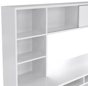 Birou Felix LUX, alb lucios