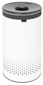 Cos de rufe Brabantia 1004179, 60 L, Capac din plastic, Umplere fara deschidere, Orificii aerisire, Alb