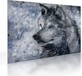 Tablou pe sticlă - Lupul din desene animate (70x50 cm)