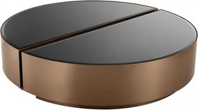 Set 2 masute de cafea design elegant LUX Astra, cupru-negru 113932 HZ